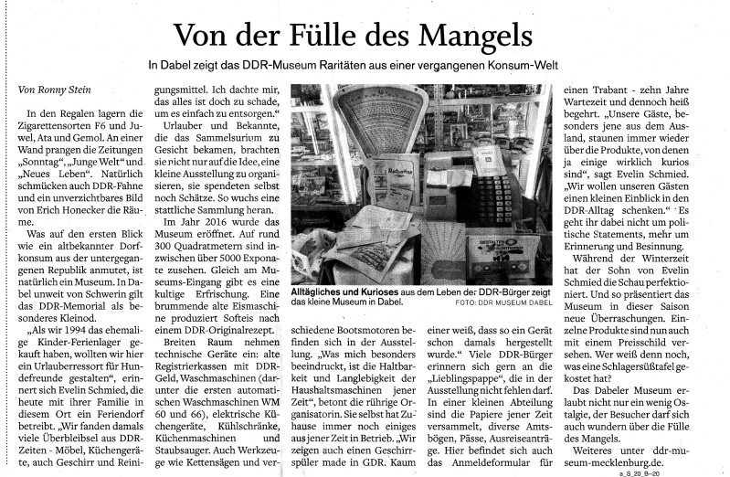 SVZ 29.05.20 Von der Flle des Mangels